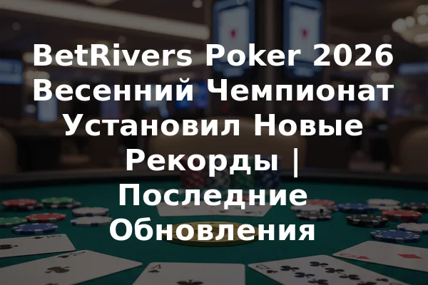 BetRivers Poker 2026 Весенний Чемпионат Установил Новые Рекорды | Последние Обновления