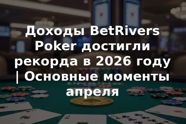 Доходы BetRivers Poker достигли рекорда в 2026 году | Основные моменты апреля