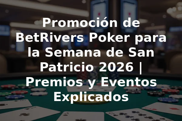 Promoción de BetRivers Poker para la Semana de San Patricio 2026 | Premios y Eventos Explicados