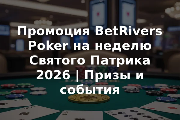 Промоция BetRivers Poker на неделю Святого Патрика 2026 | Призы и события