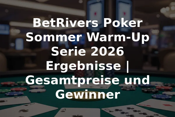 BetRivers Poker Sommer Warm-Up Serie 2026 Ergebnisse | Gesamtpreise und Gewinner