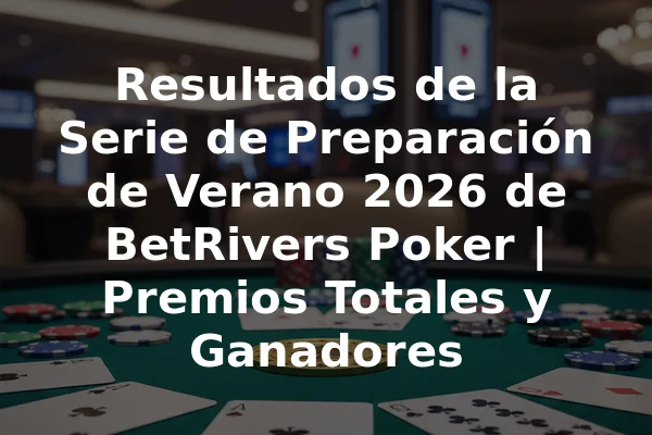 Resultados de la Serie de Preparación de Verano 2026 de BetRivers Poker | Premios Totales y Ganadores