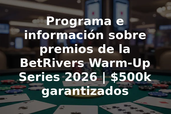 Programa e información sobre premios de la BetRivers Warm-Up Series 2026 | $500k garantizados