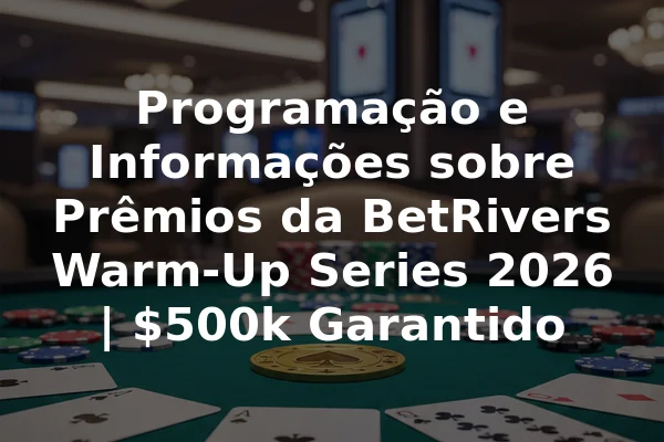 Programação e Informações sobre Prêmios da BetRivers Warm-Up Series 2026 | $500k Garantido