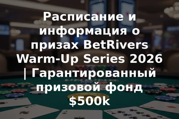 Расписание и информация о призах BetRivers Warm-Up Series 2026 | Гарантированный призовой фонд $500k
