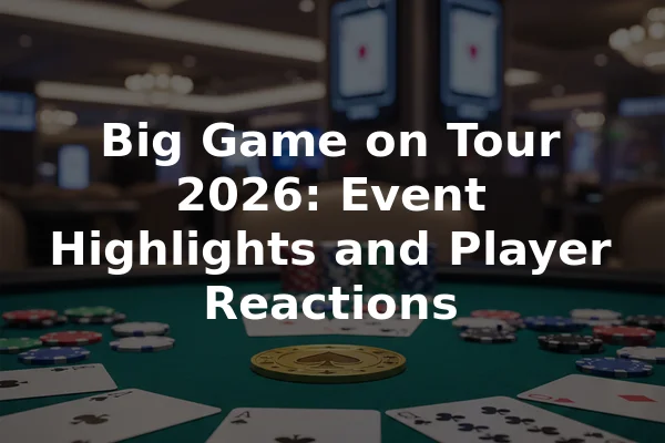 Big Game on Tour 2026: Event Highlights and Player Reactions