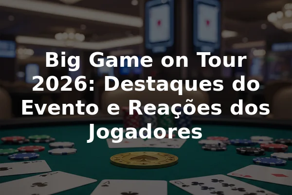 Big Game on Tour 2026: Destaques do Evento e Reações dos Jogadores