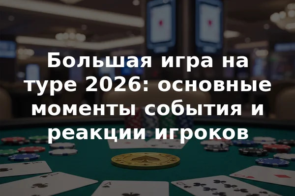 Большая игра на туре 2026: основные моменты события и реакции игроков