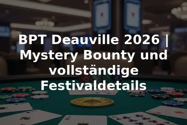BPT Deauville 2026 | Mystery Bounty und vollständige Festivaldetails