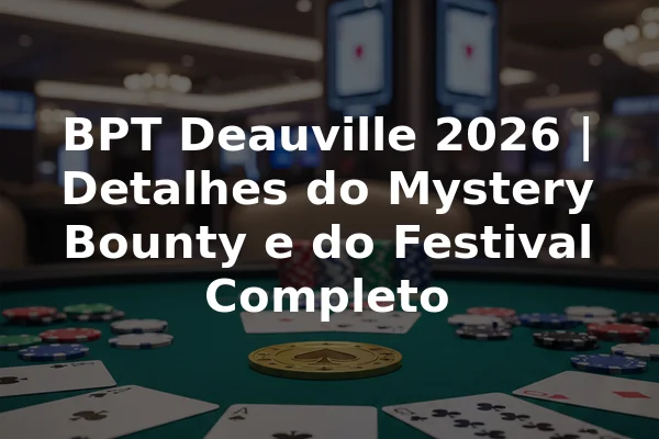BPT Deauville 2026 | Detalhes do Mystery Bounty e do Festival Completo