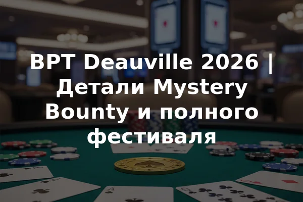 BPT Deauville 2026 | Детали Mystery Bounty и полного фестиваля