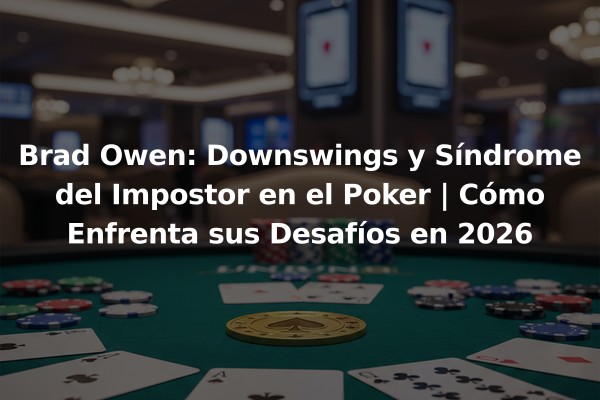 Brad Owen: Downswings y Síndrome del Impostor en el Poker | Cómo Enfrenta sus Desafíos en 2026