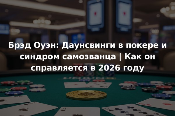 Брэд Оуэн: Даунсвинги в покере и синдром самозванца | Как он справляется в 2026 году