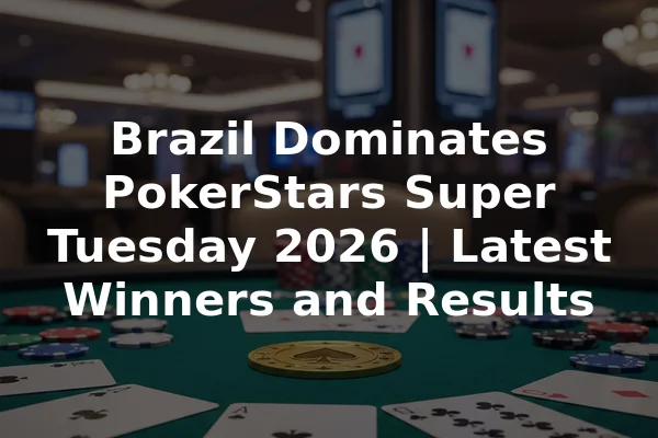 Brazil Dominates PokerStars Super Tuesday 2026 | Latest Winners and Results