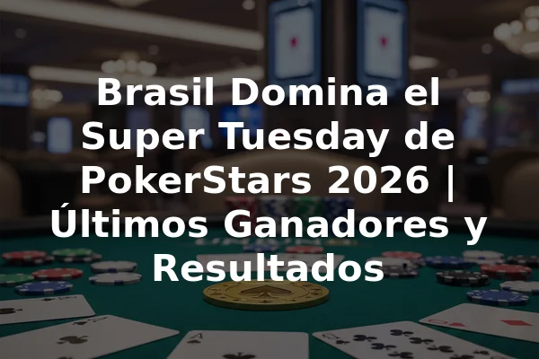 Brasil Domina el Super Tuesday de PokerStars 2026 | Últimos Ganadores y Resultados
