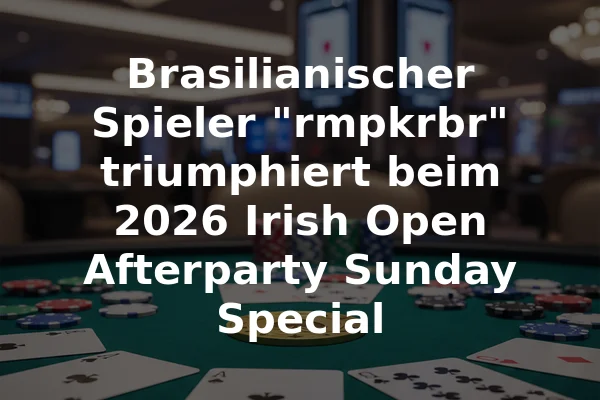 Brasilianischer Spieler "rmpkrbr" triumphiert beim 2026 Irish Open Afterparty Sunday Special