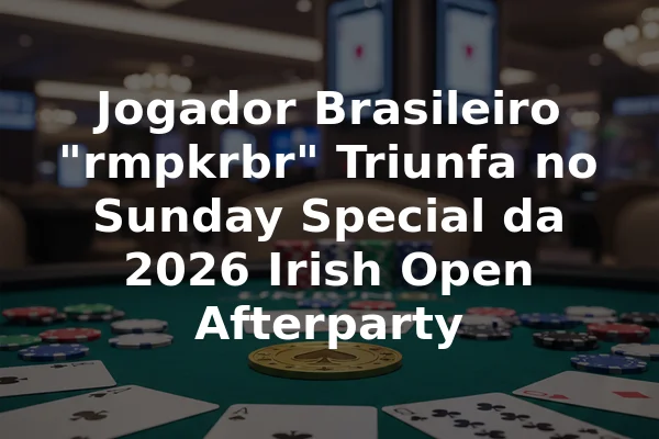Jogador Brasileiro "rmpkrbr" Triunfa no Sunday Special da 2026 Irish Open Afterparty