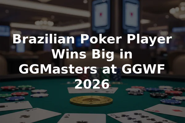 Brazilian Poker Player Wins Big in GGMasters at GGWF 2026