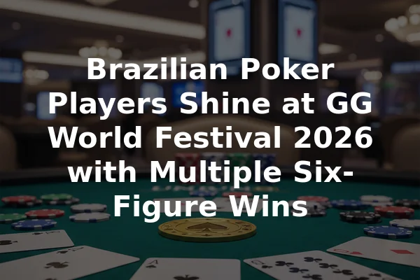 Brazilian Poker Players Shine at GG World Festival 2026 with Multiple Six-Figure Wins