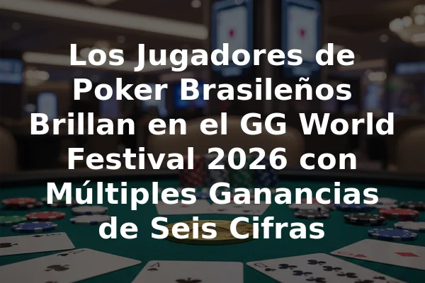 Los Jugadores de Poker Brasileños Brillan en el GG World Festival 2026 con Múltiples Ganancias de Seis Cifras