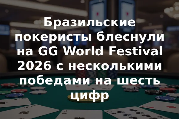Бразильские покеристы блеснули на GG World Festival 2026 с несколькими победами на шесть цифр