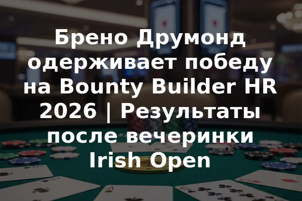 Брено Друмонд одерживает победу на Bounty Builder HR 2026 | Результаты после вечеринки Irish Open
