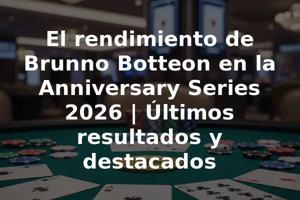 El rendimiento de Brunno Botteon en la Anniversary Series 2026 | Últimos resultados y destacados