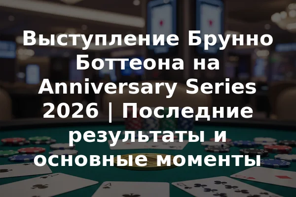 Выступление Брунно Боттеона на Anniversary Series 2026 | Последние результаты и основные моменты