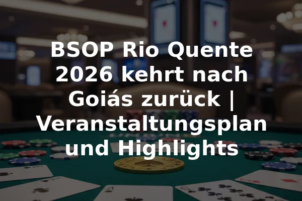 BSOP Rio Quente 2026 kehrt nach Goiás zurück | Veranstaltungsplan und Highlights