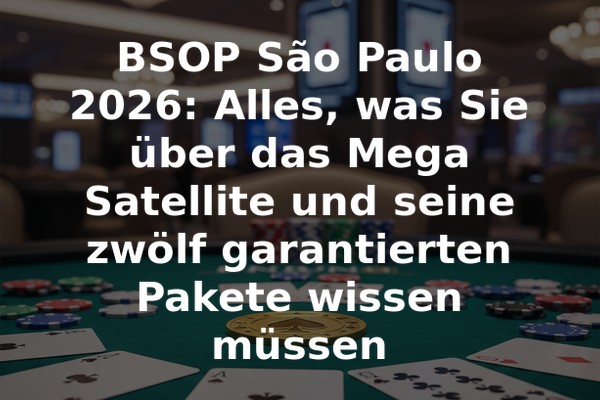 BSOP São Paulo 2026: Alles, was Sie über das Mega Satellite und seine zwölf garantierten Pakete wissen müssen