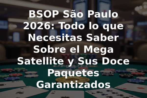 BSOP São Paulo 2026: Todo lo que Necesitas Saber Sobre el Mega Satellite y Sus Doce Paquetes Garantizados