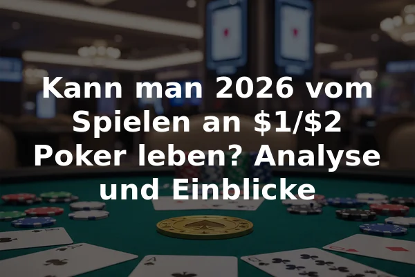 Kann man 2026 vom Spielen an $1/$2 Poker leben? Analyse und Einblicke