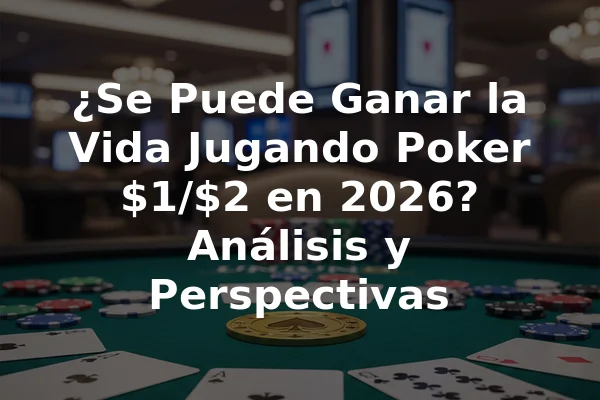 ¿Se Puede Ganar la Vida Jugando Poker $1/$2 en 2026? Análisis y Perspectivas