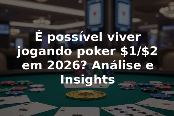 É possível viver jogando poker $1/$2 em 2026? Análise e Insights