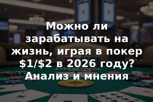 Можно ли зарабатывать на жизнь, играя в покер $1/$2 в 2026 году? Анализ и мнения