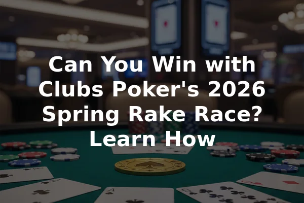 Can You Win with Clubs Poker's 2026 Spring Rake Race? Learn How