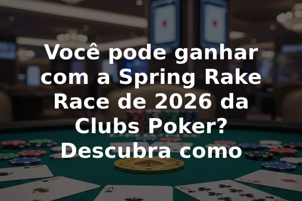 Você pode ganhar com a Spring Rake Race de 2026 da Clubs Poker? Descubra como