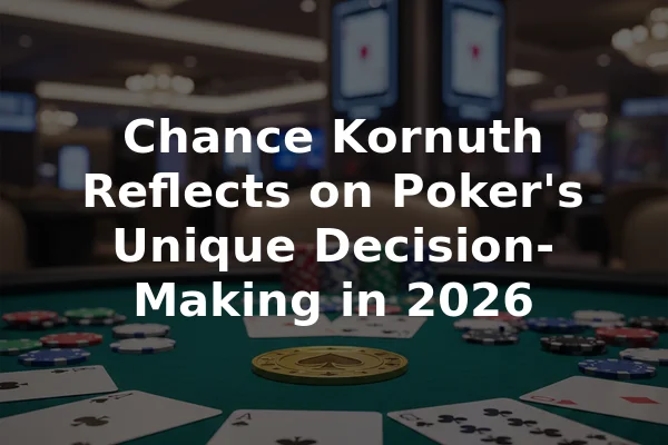 Chance Kornuth Reflects on Poker's Unique Decision-Making in 2026