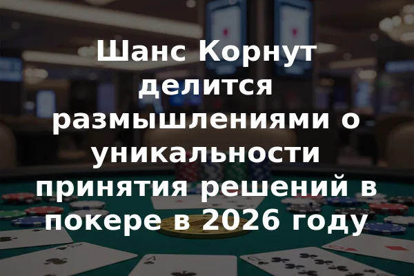 Шанс Корнут делится размышлениями о уникальности принятия решений в покере в 2026 году