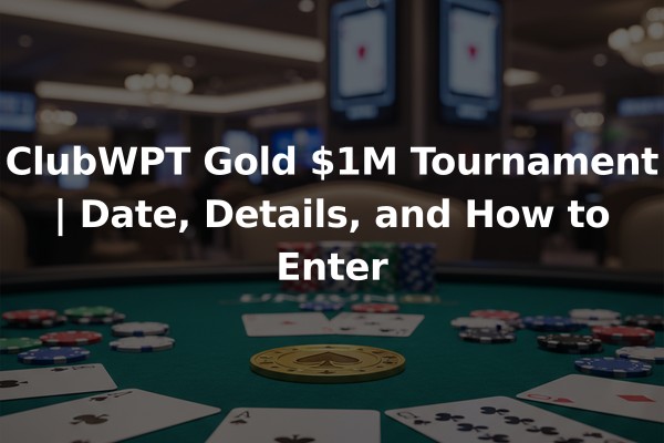 ClubWPT Gold $1M Tournament | Date, Details, and How to Enter