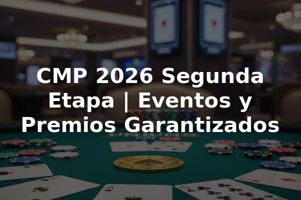 CMP 2026 Segunda Etapa | Eventos y Premios Garantizados