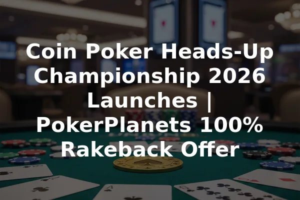 Coin Poker Heads-Up Championship 2026 Launches | PokerPlanets 100% Rakeback Offer