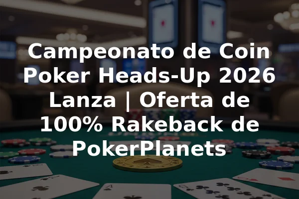 Campeonato de Coin Poker Heads-Up 2026 Lanza | Oferta de 100% Rakeback de PokerPlanets