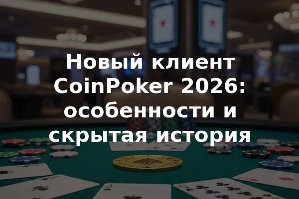 Новый клиент CoinPoker 2026: особенности и скрытая история