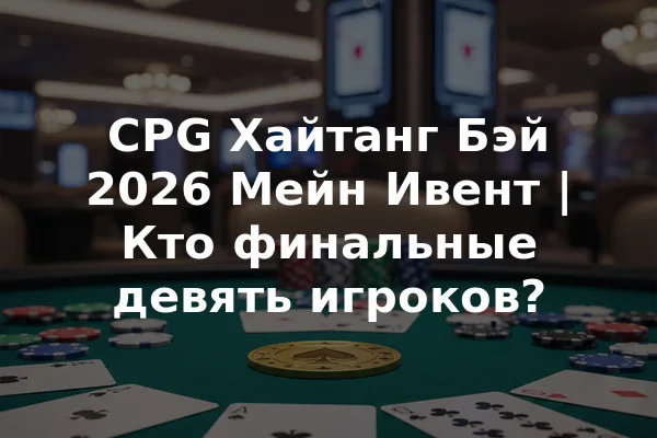 CPG Хайтанг Бэй 2026 Мейн Ивент | Кто финальные девять игроков?