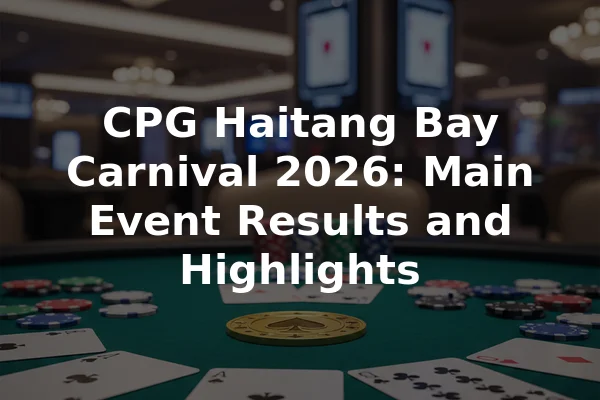 CPG Haitang Bay Carnival 2026: Main Event Results and Highlights