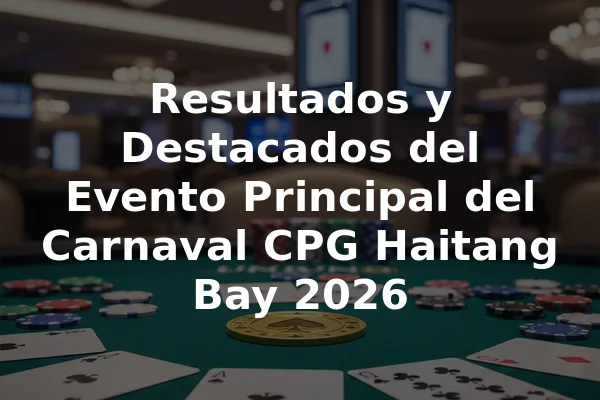 Resultados y Destacados del Evento Principal del Carnaval CPG Haitang Bay 2026