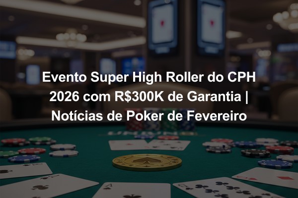 Evento Super High Roller do CPH 2026 com R$300K de Garantia | Notícias de Poker de Fevereiro