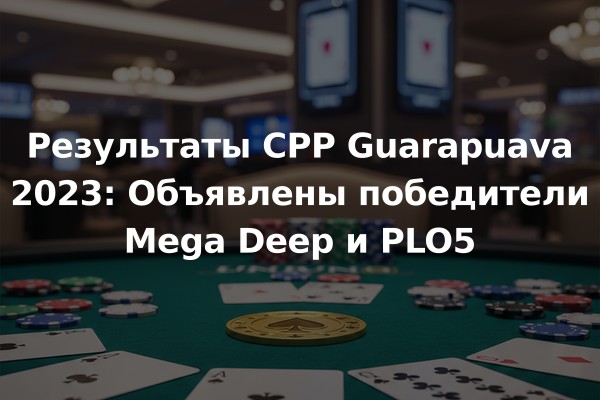 Результаты CPP Guarapuava 2023: Объявлены победители Mega Deep и PLO5