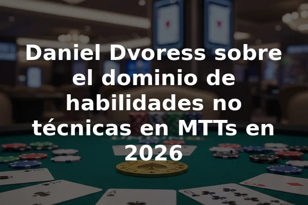 Daniel Dvoress sobre el dominio de habilidades no técnicas en MTTs en 2026